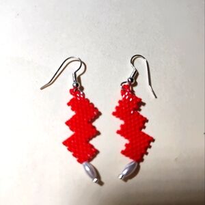 Handcrafted beaded earrings